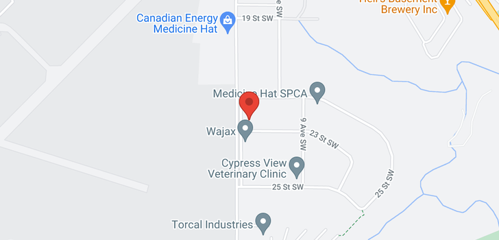 map of 2265 10  Avenue SW